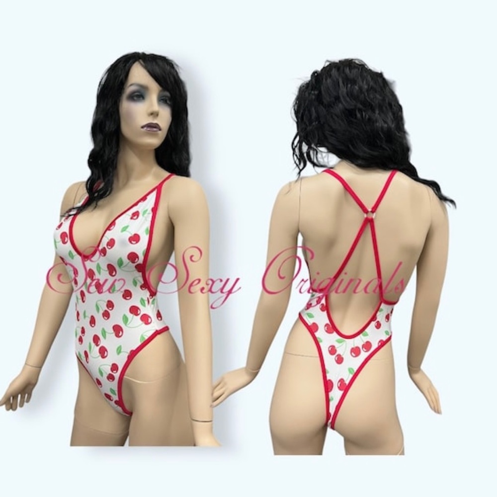 Cherry One Piece Exotic Dancewear Stripper Wear XS-3X